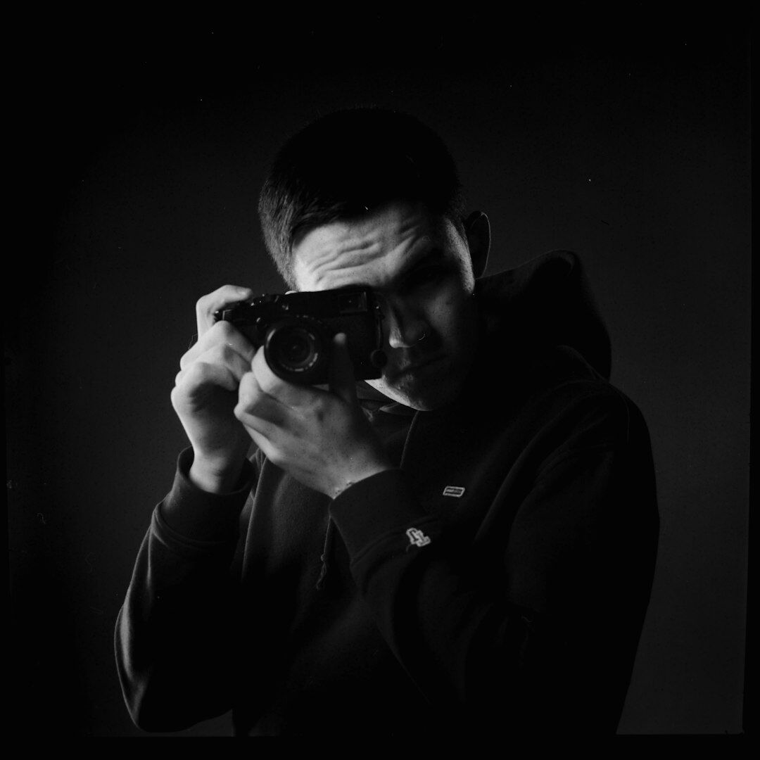 Studio portrait of a Lithuanian male journalist in his 30s