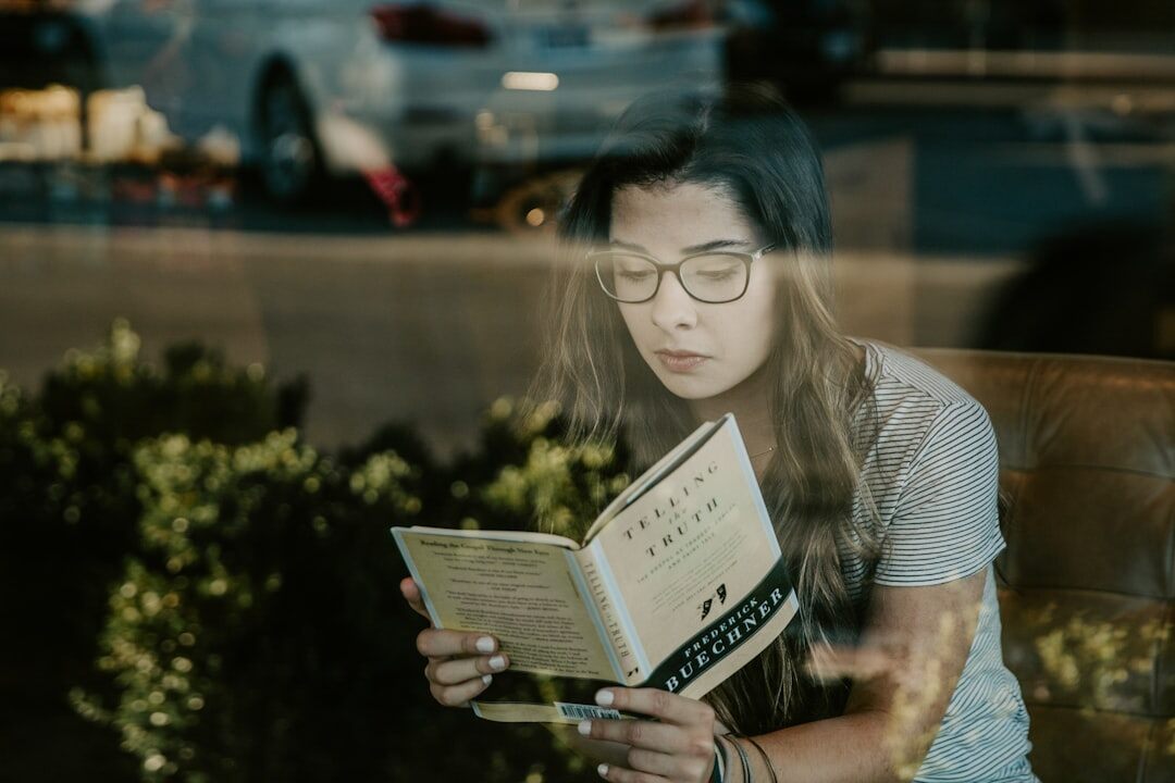 young woman reading script